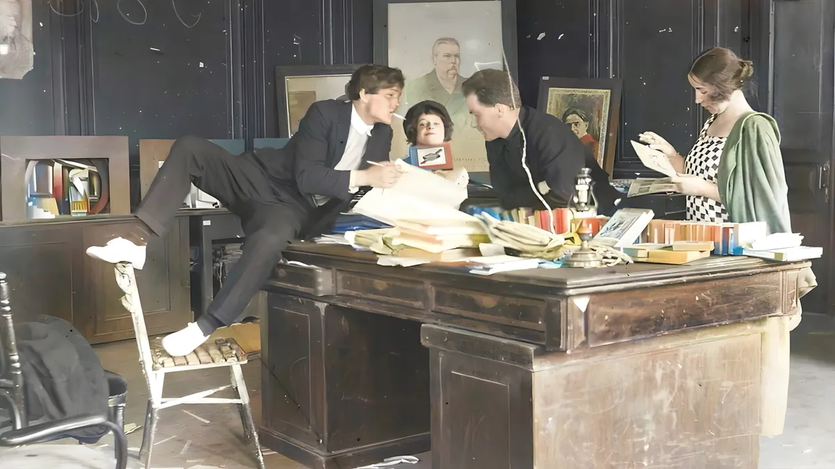 Berezil theater actors in cabinet