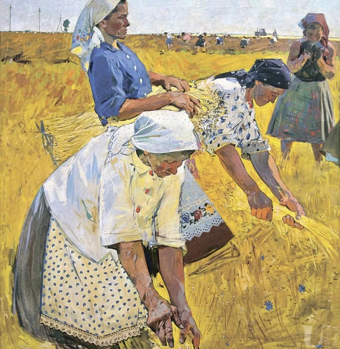 Harvesting Flax