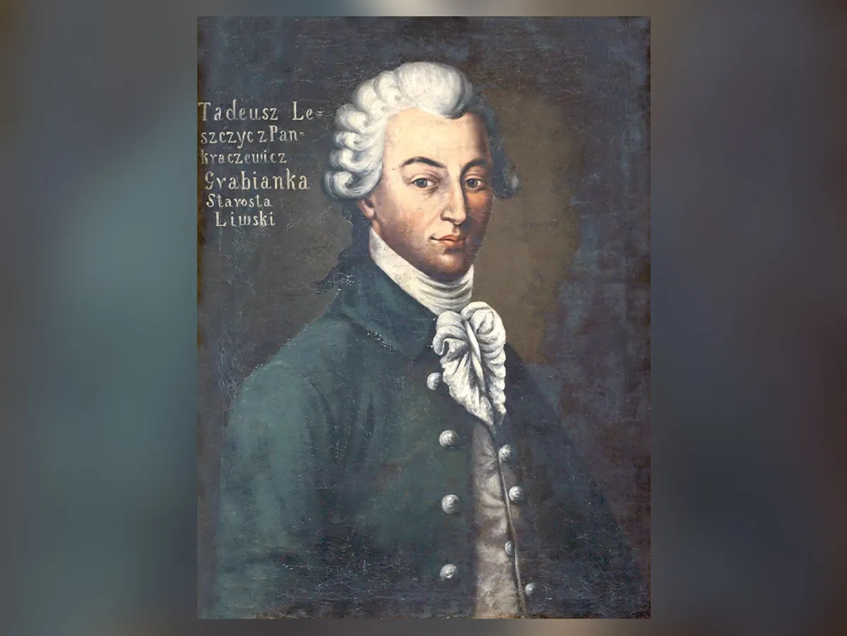 Portrait of Tadeusz Hrabianka with inscriptions