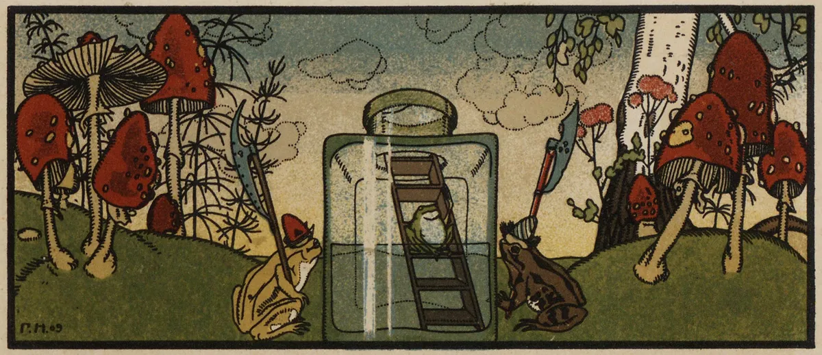 The War of Mushrooms Tale Drawings of Heirhii Narbut 1909