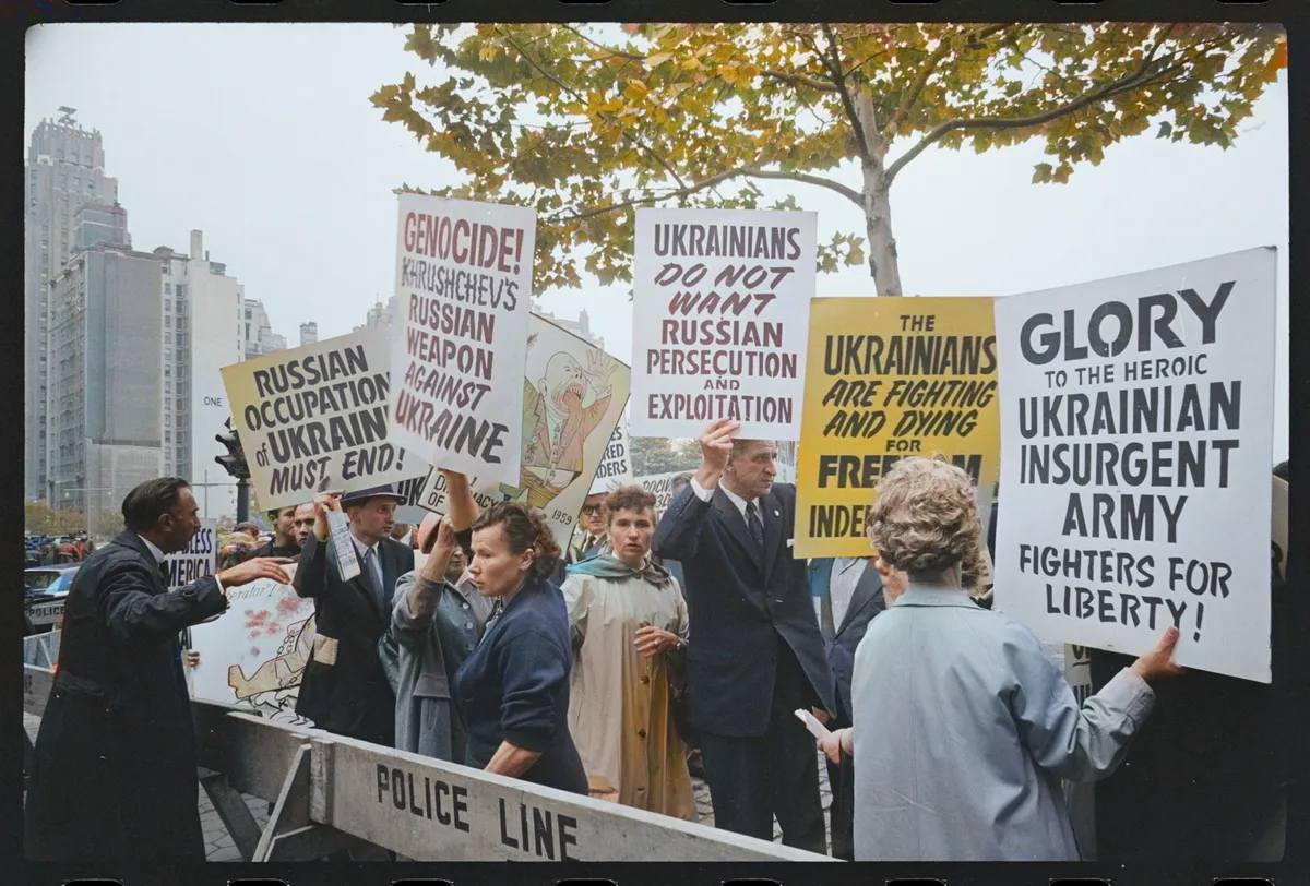Ukrainian protesters in America