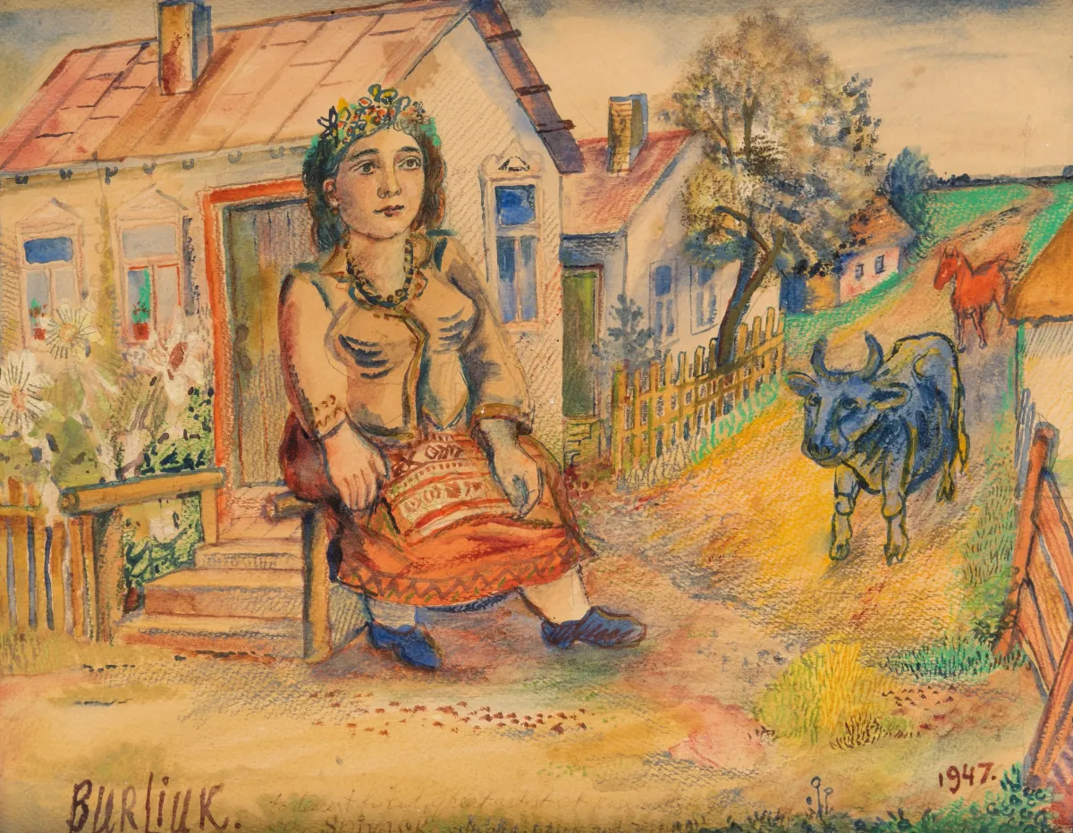 Peasant Woman with Green Cow
