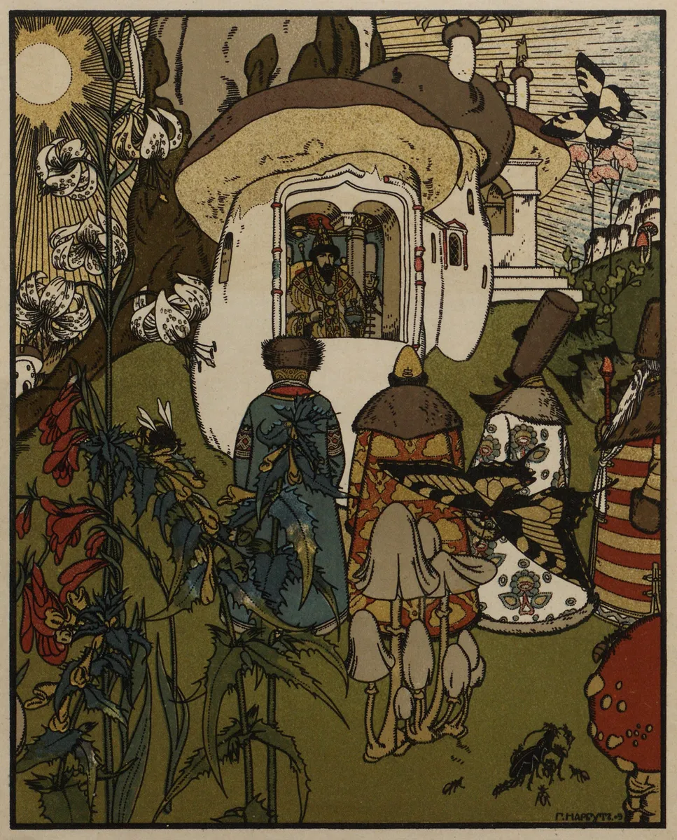 The War of Mushrooms Tale Drawings of Heirhii Narbut 1909