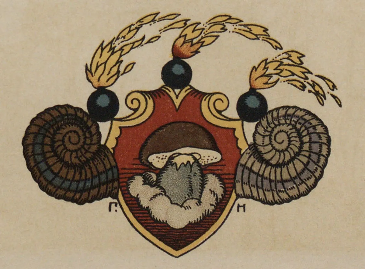 The War of Mushrooms Tale Drawings of Heirhii Narbut 1909