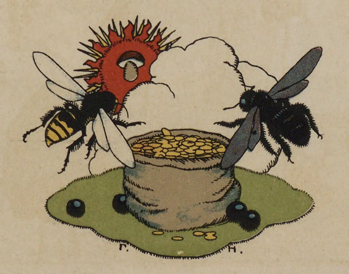 The War of Mushrooms Tale Drawings of Heirhii Narbut 1909