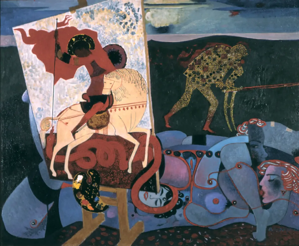 Green (Future). Right part of the triptych "Art"