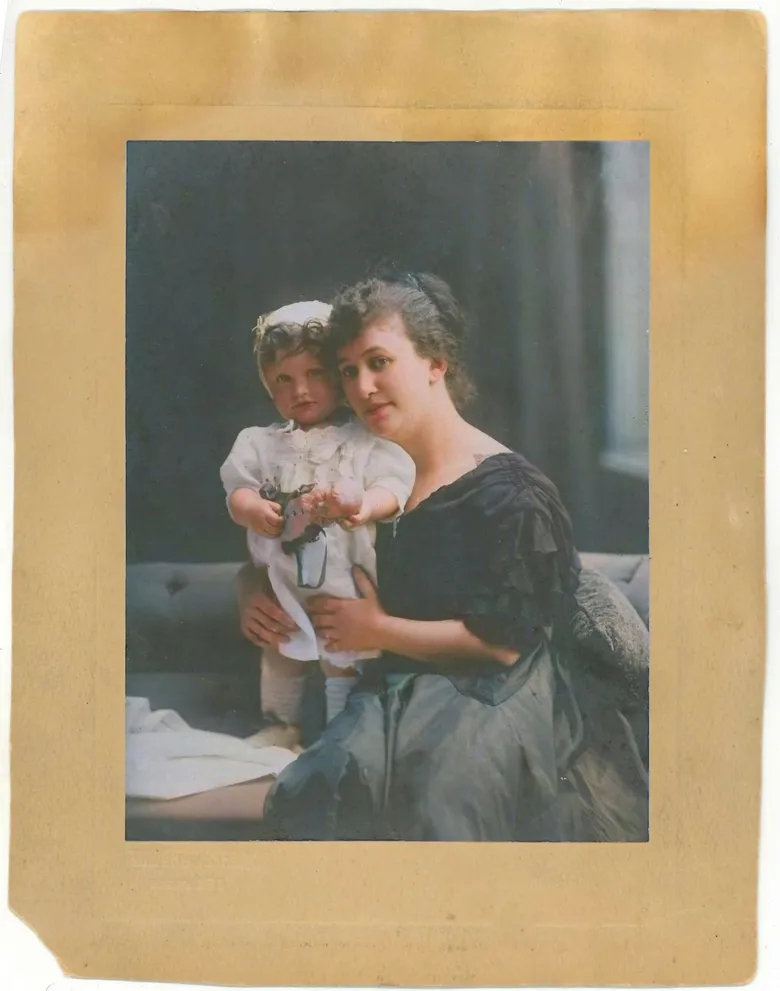 Maya Deren in Kyiv as a child with her mother, 1918