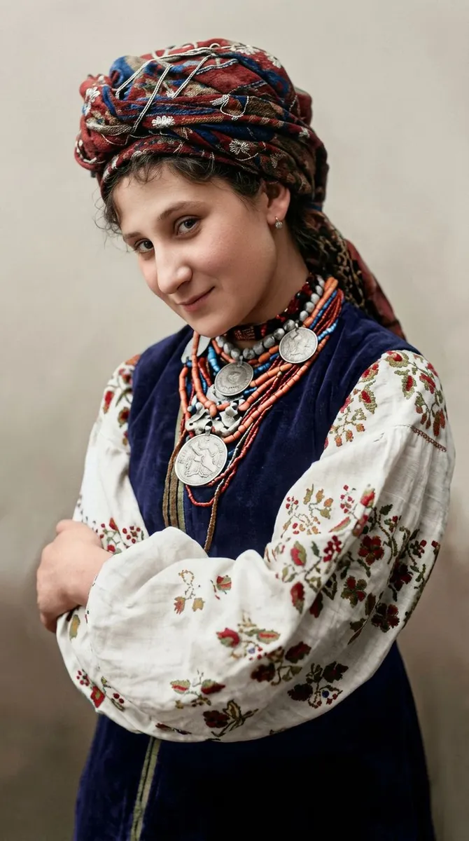 Maria Zankovetska — cabinet portrait in a vyshyvanka