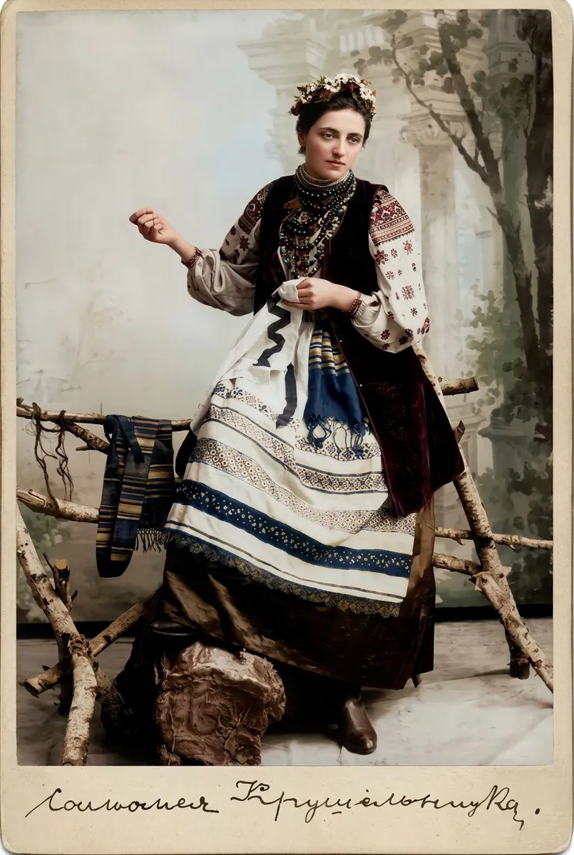 Solomiya Krushelnytska — signed full-length portrait