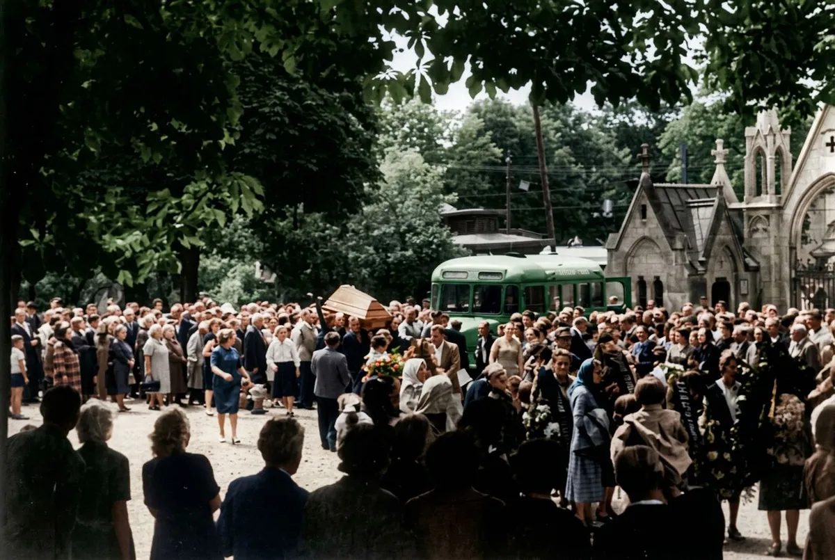 Funeral of Olena Stepaniv at Lychakiv Cemetery, July 13, 1963