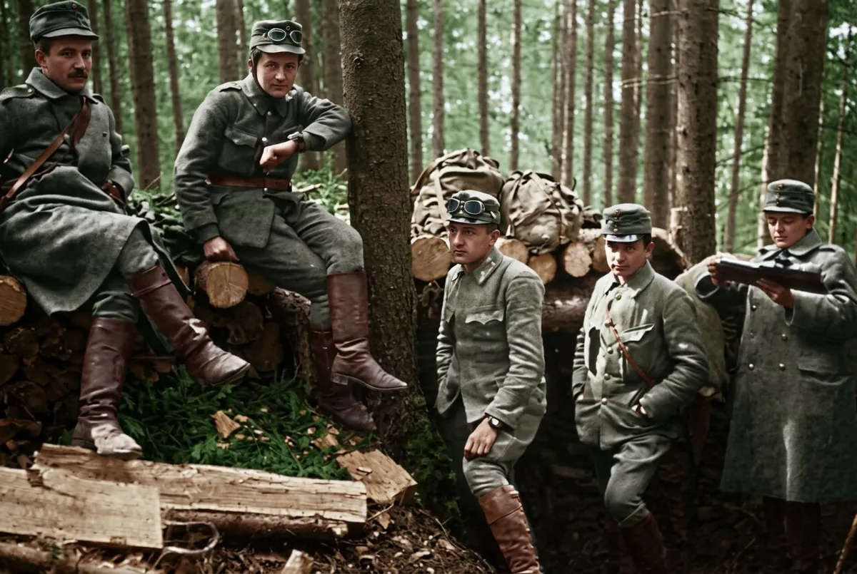 USS Officers on Mount Makivka: Zenon Noskovskyi, Olena Stepaniv, Ivan Chmola, Osyp Yarymovych, Sofia Halechko