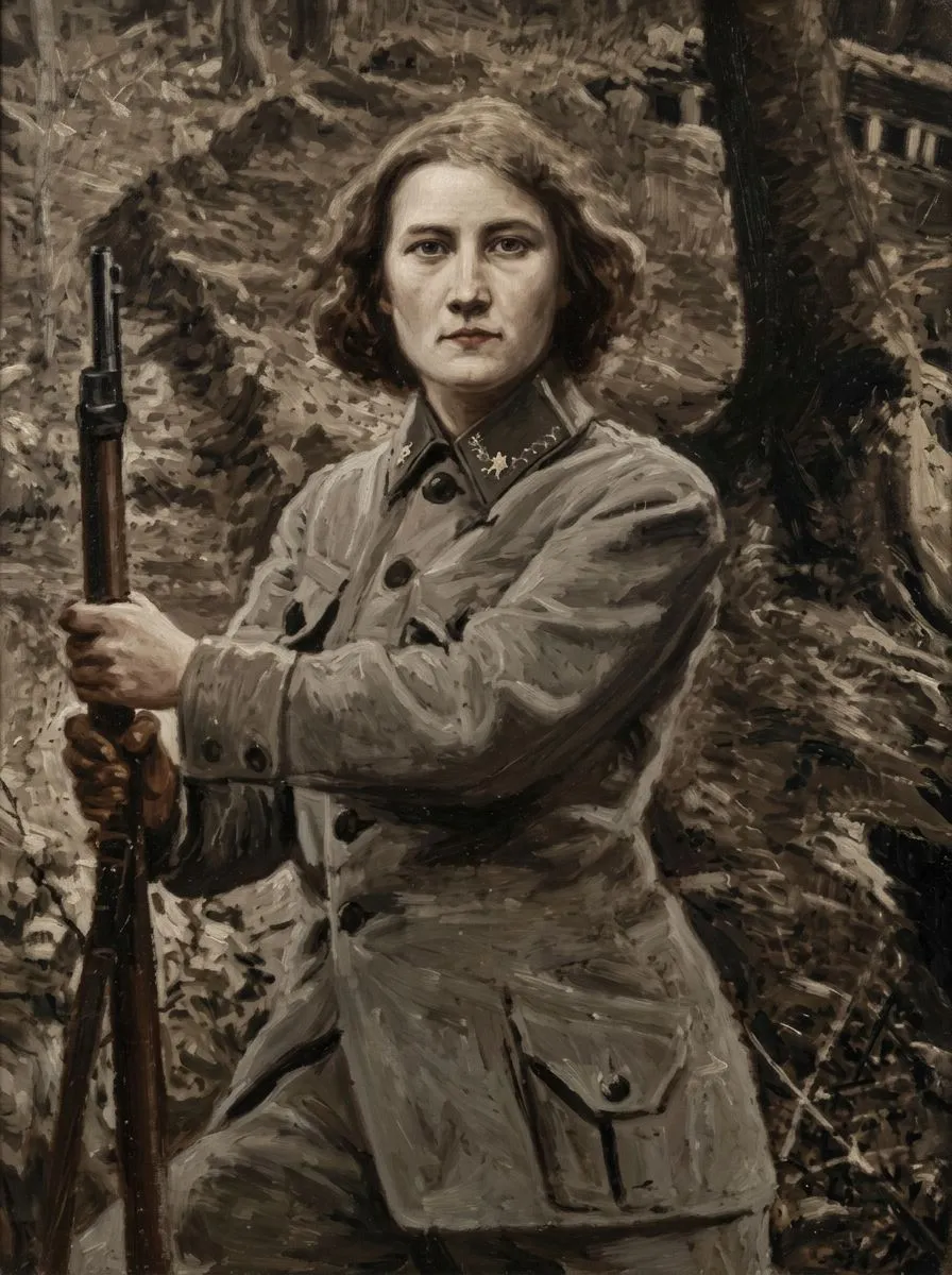 Portrait of Olena Stepaniv by Osyp Kurylas