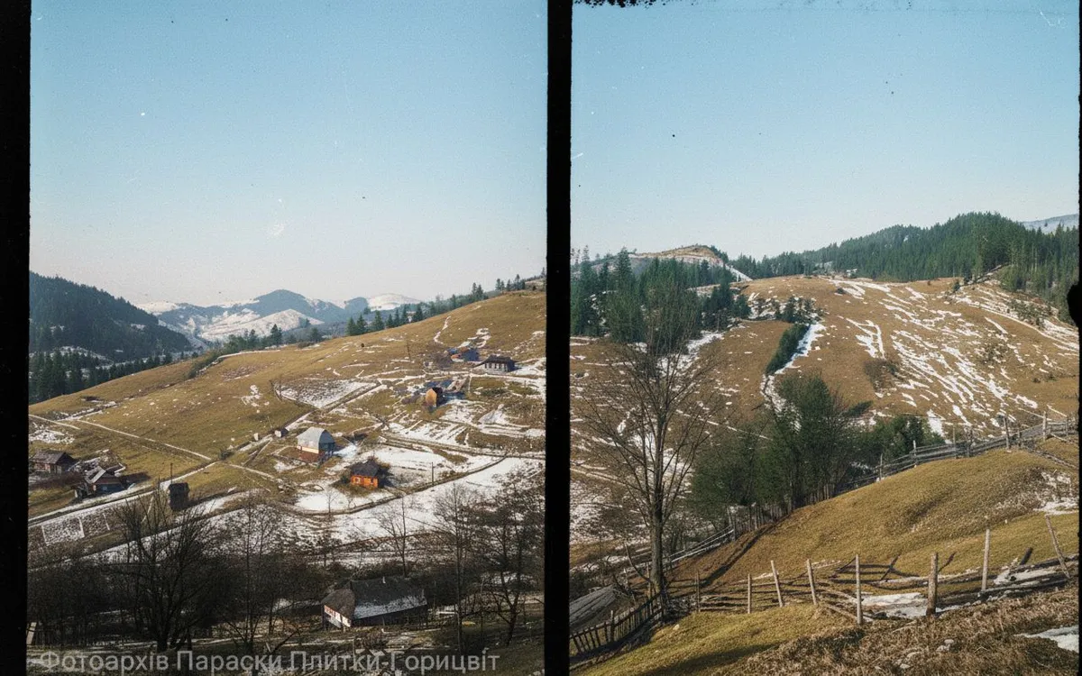 Panoramic landscape composed of two photos
