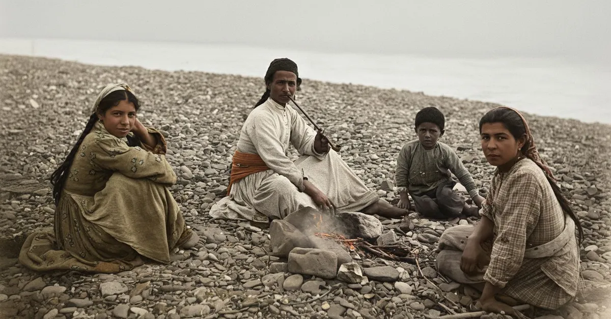 Crimean Tatars on the shores of Crimea