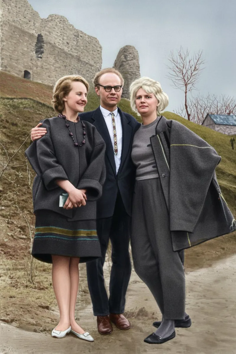 Nadiyka Hryhorivska Ivan Drach Alla Horska during a trip to Ukraine