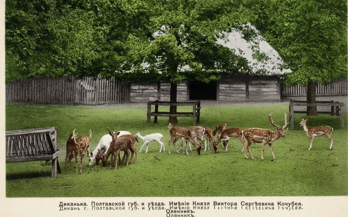 Prince Kochubey's estate. Deer farm