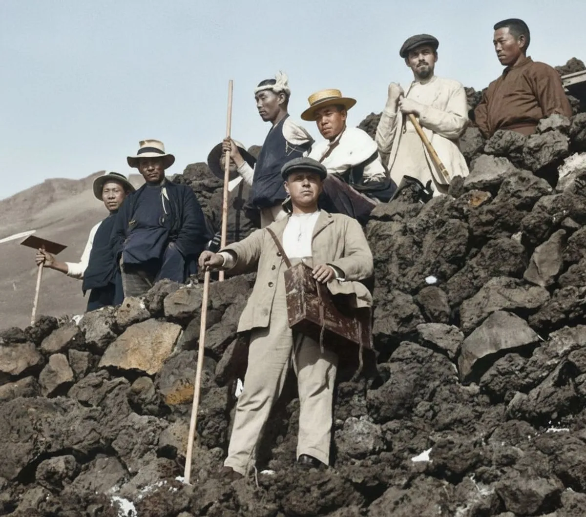 Давид Бурлюк та Вацлав Фіала. Підйом на Фудзіяму.