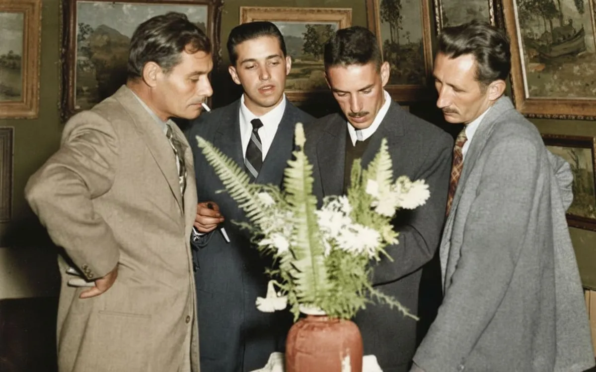 From right to left - Guilherme Matter, Vasco José Taborda, Nelson Luz and Bakun at the exhibition.