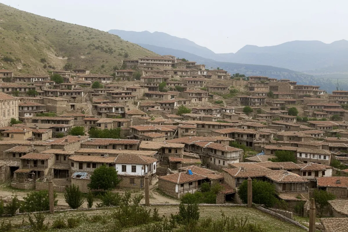 The village of Uskut after the deportation of the Crimean Tatars, 1945.
