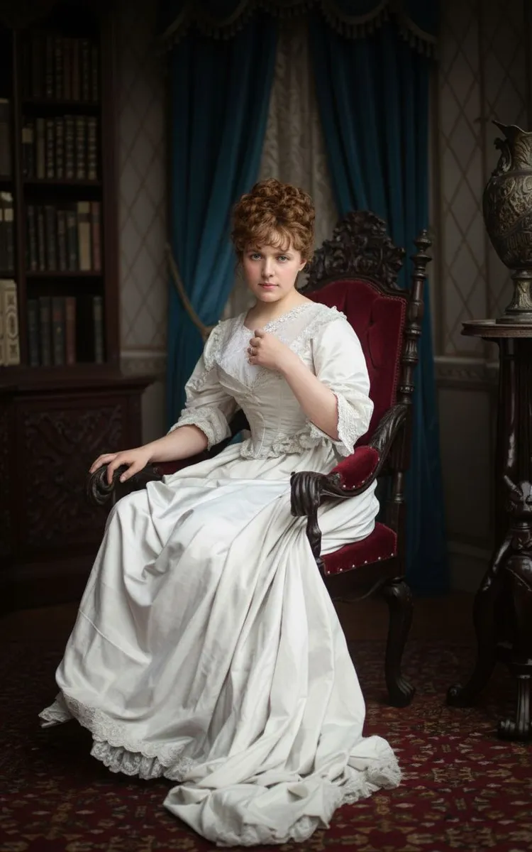 Marie Bashkirtseff on a chair