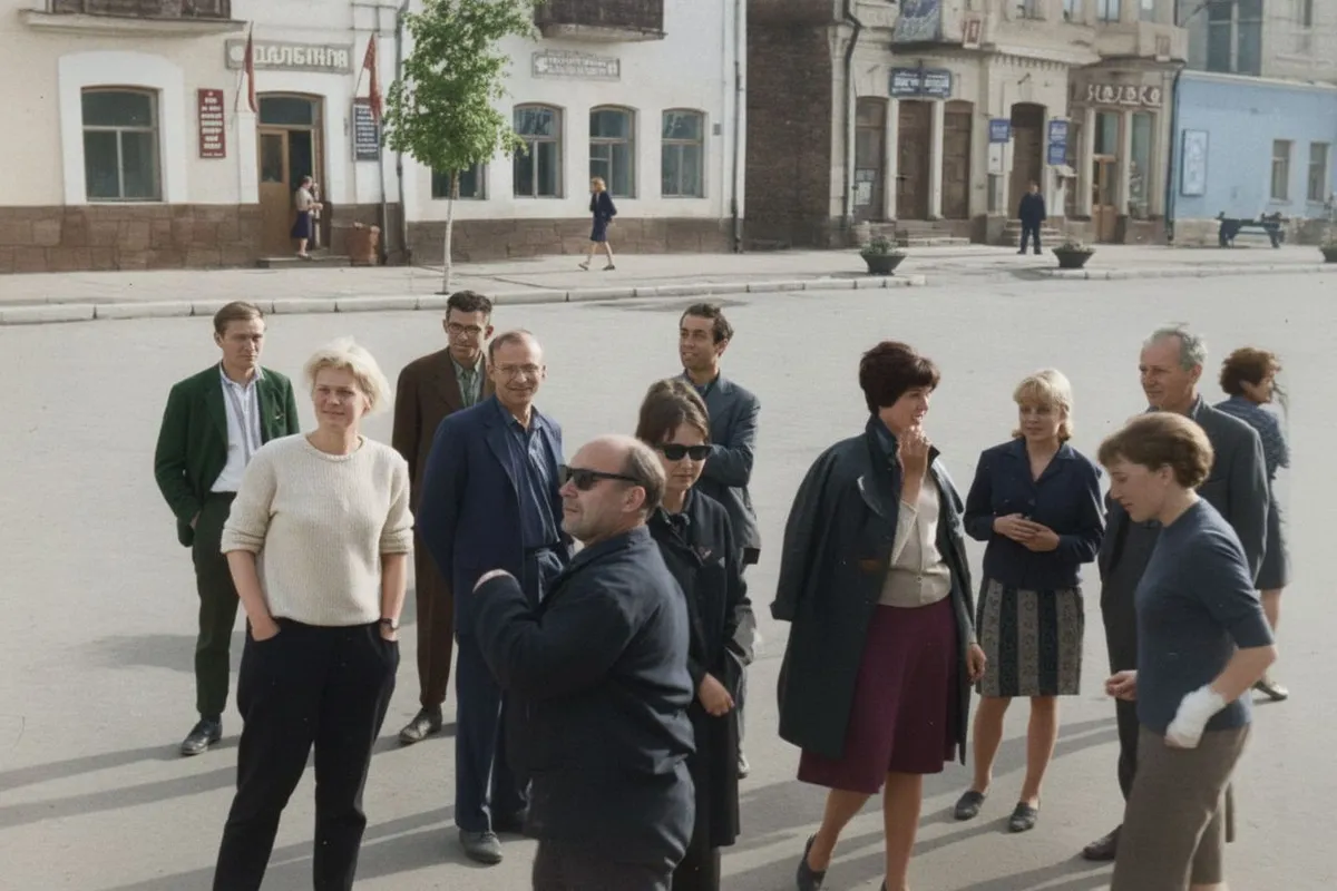 Alla Gorska during her trip to Ukraine