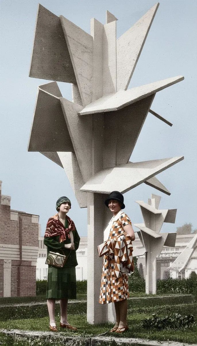 Моделі в костюмах від Соні Делоне