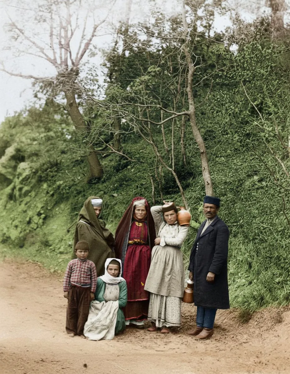 Family photo of a Crimean Tatar family