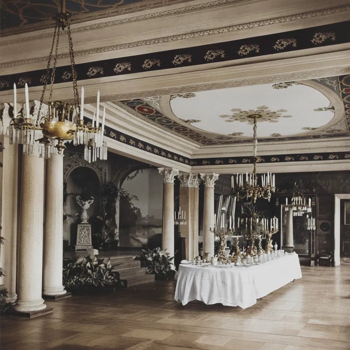 Dining room. In the niche (behind the wolf) under G.S. Tarnovsky in 1838 in the presence of M.I. Glinka, the first excerpts of "Ruslan and Lyudmila" were performed