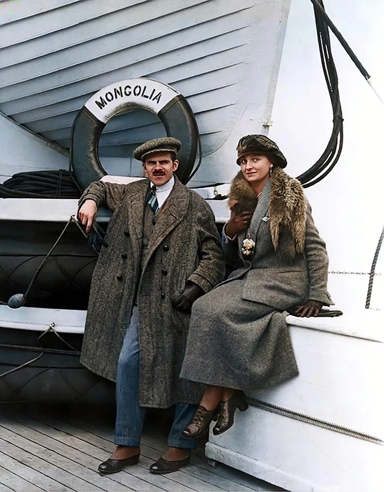 Анжеліка та Олександр Архипенки на шляху до Нью-Йорка, 1923 рік