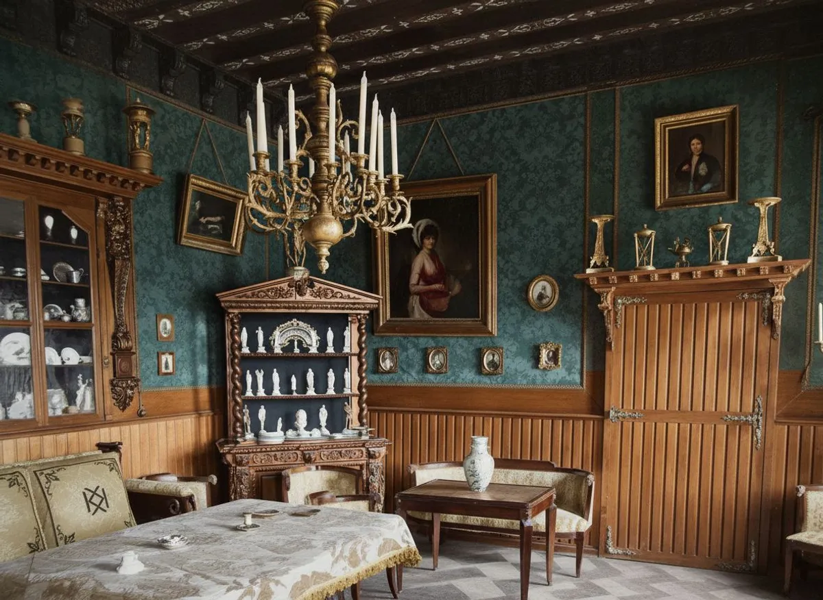 Диканька. Музейна кімната Фото із журналу СТОЛИЦА И УСАДЬБА.1916. № 66. 15 сентября Диканька. Музейна кімната Фото із журналу СТОЛИЦА И УСАДЬБА.1916. № 66. 15 сентября