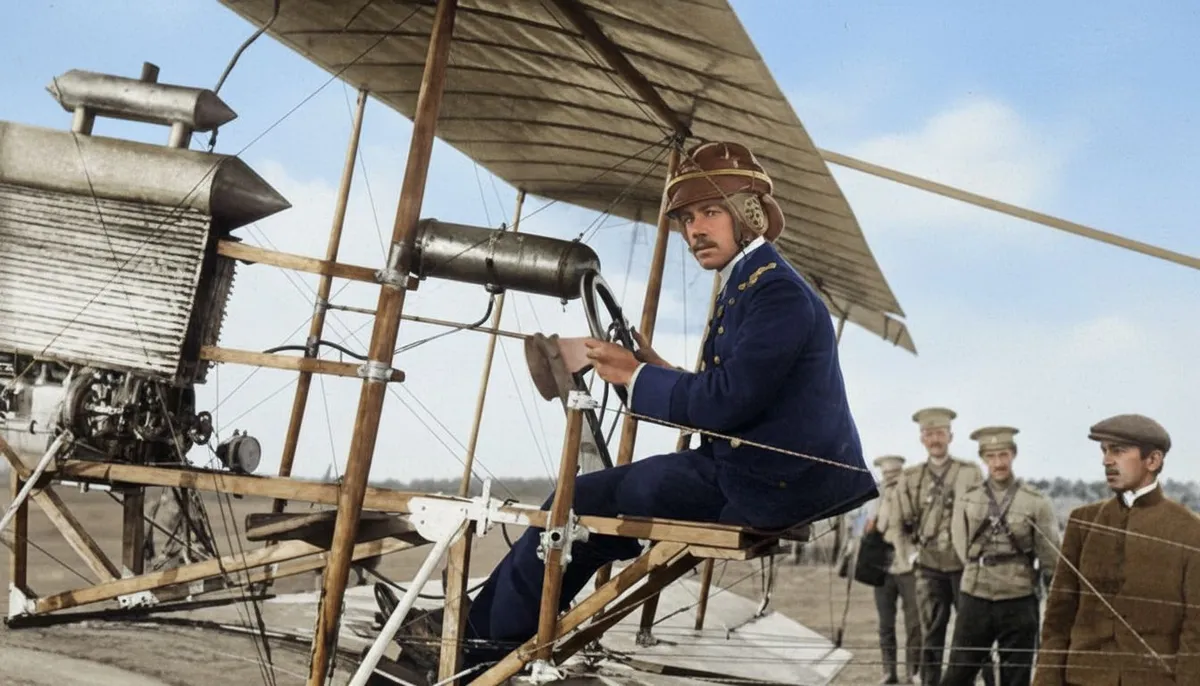 Сікорський за кермом одної з перших моделей літаків Сікорський за кермом одної з перших моделей літаків